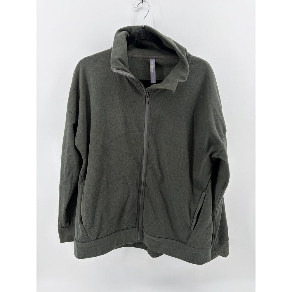 Mondetta Jacket, Olive Green, Pocket Full Zip Mock Neck Long Sleeve, Men's XL
